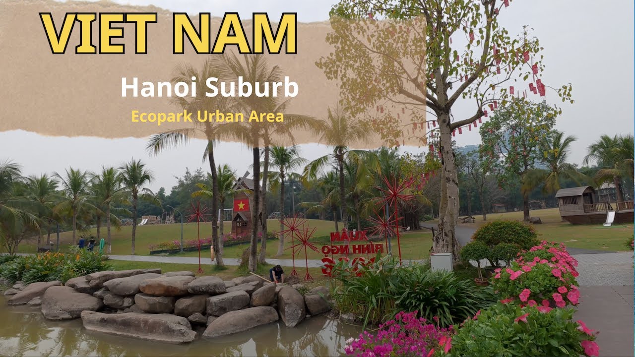 WHY Do People Choose This Hanoi Suburb? 🇻🇳 | Ecopark Swan Lake, Hung Yen | 4K Walk