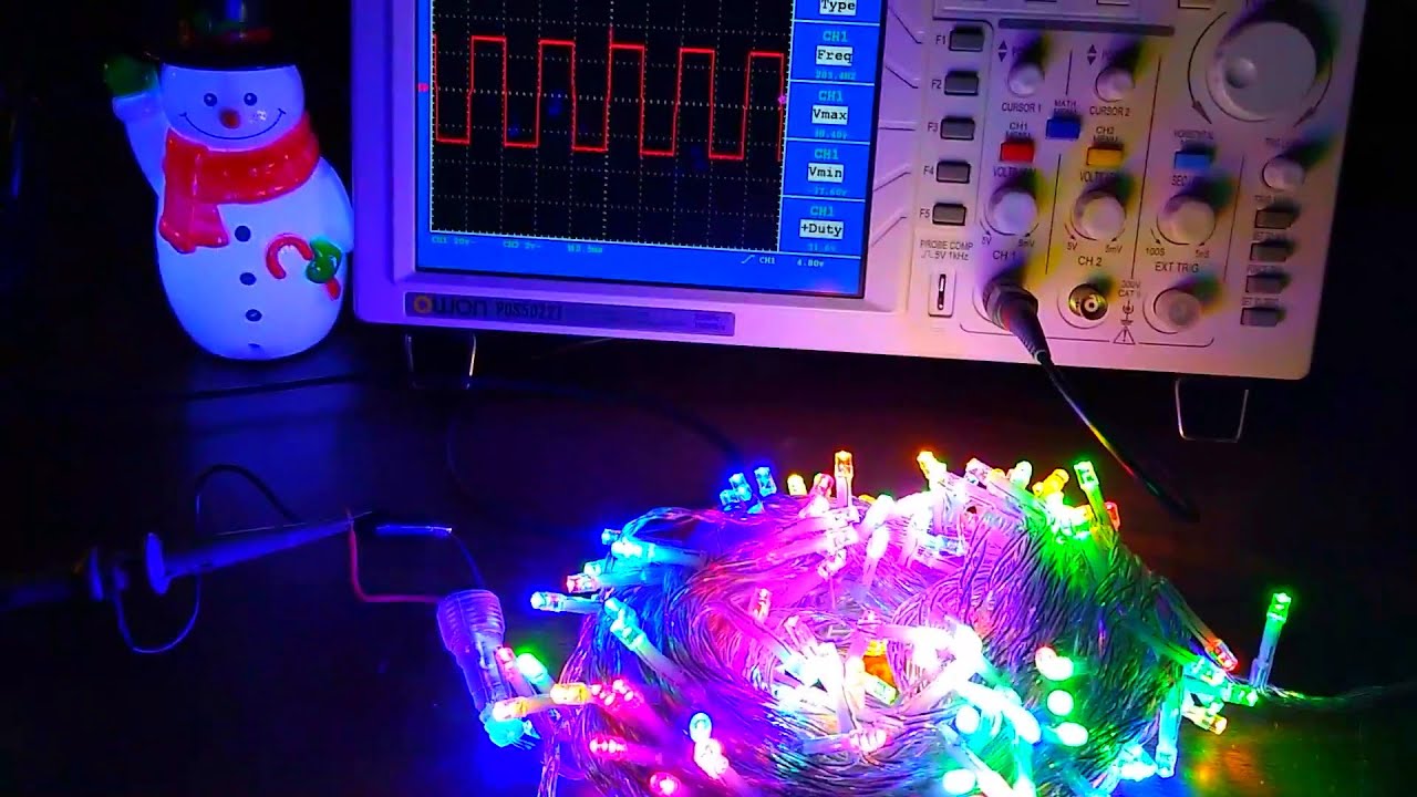 Exploring LED Christmas Lights with the Oscilloscope