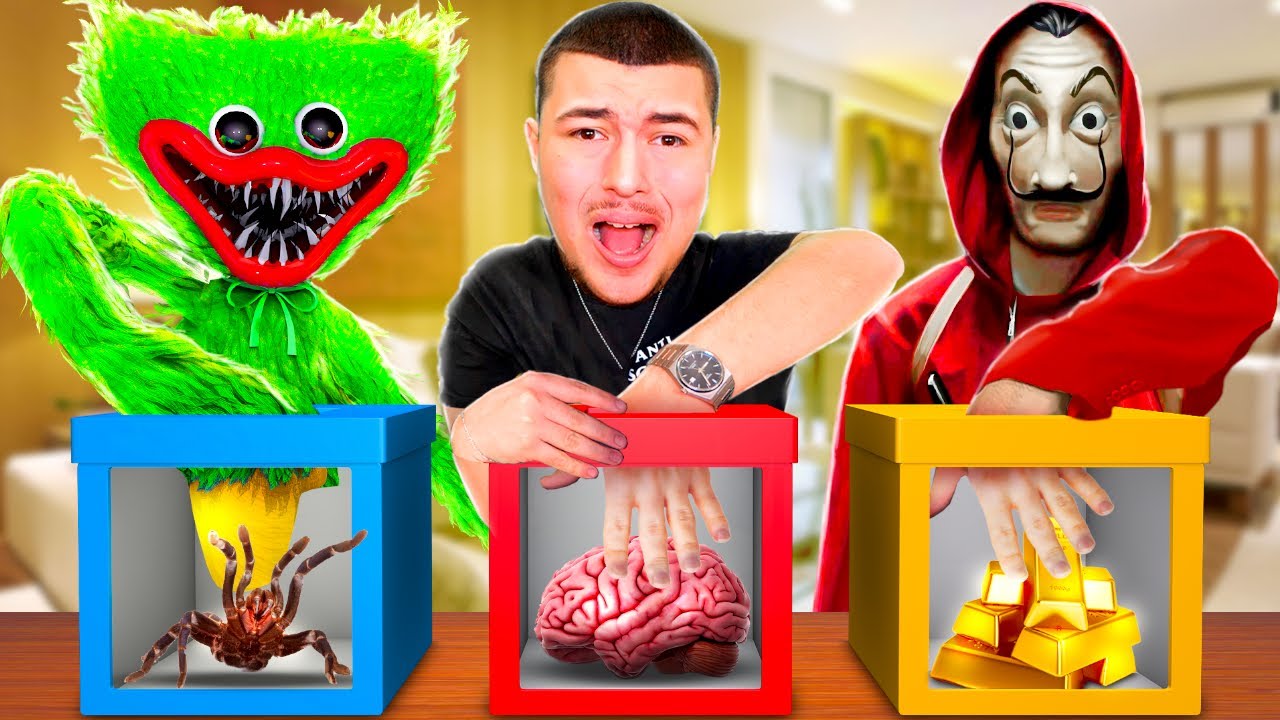 C'EST QUOI DANS LA BOITE DANS LA VRAIE VIE ? What's In The Box Challenge Huggy Wuggy Casa de Papel !