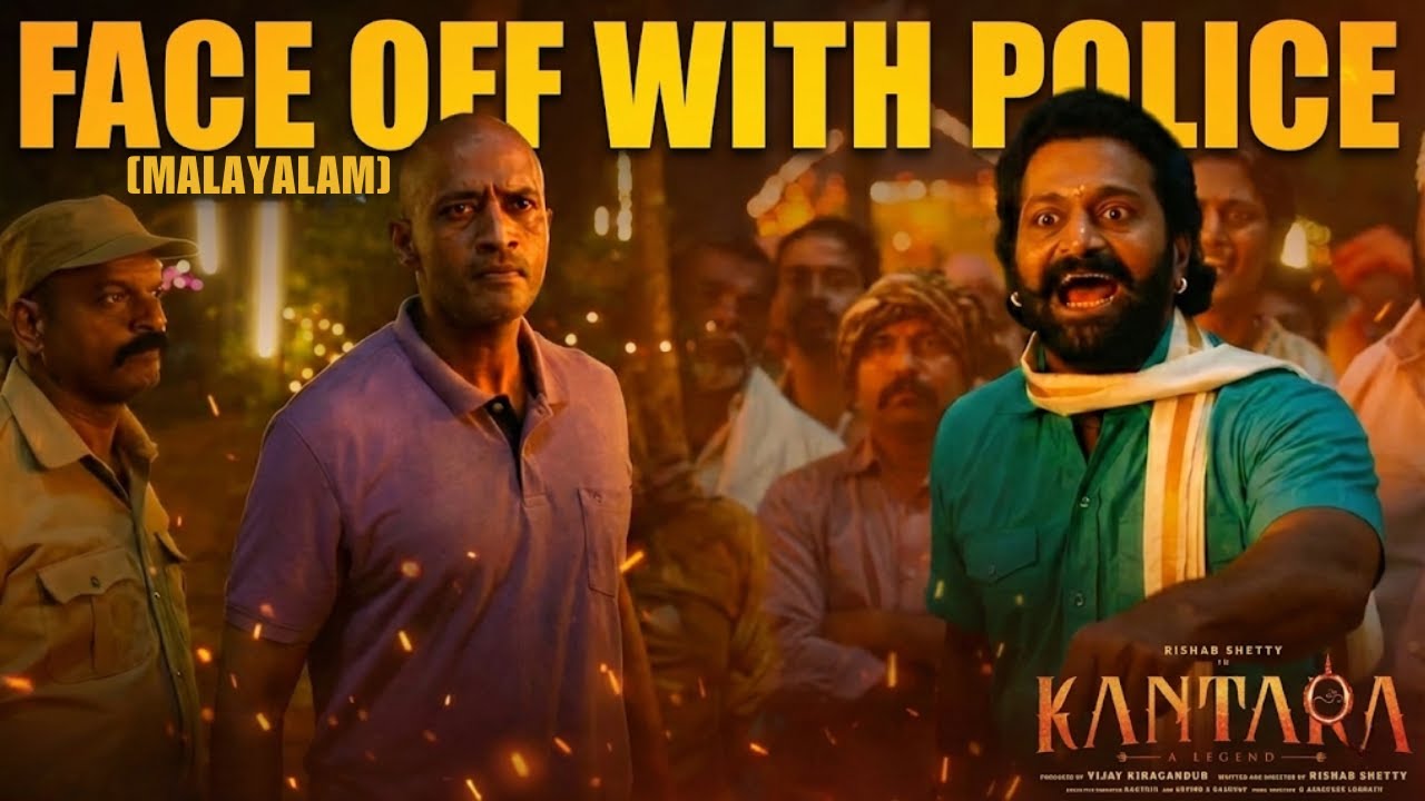 Kantara - Police Fight Scene Part 1 | Malayalam Scene | Rishab Shetty | Achyth Kumar | Hombale Films