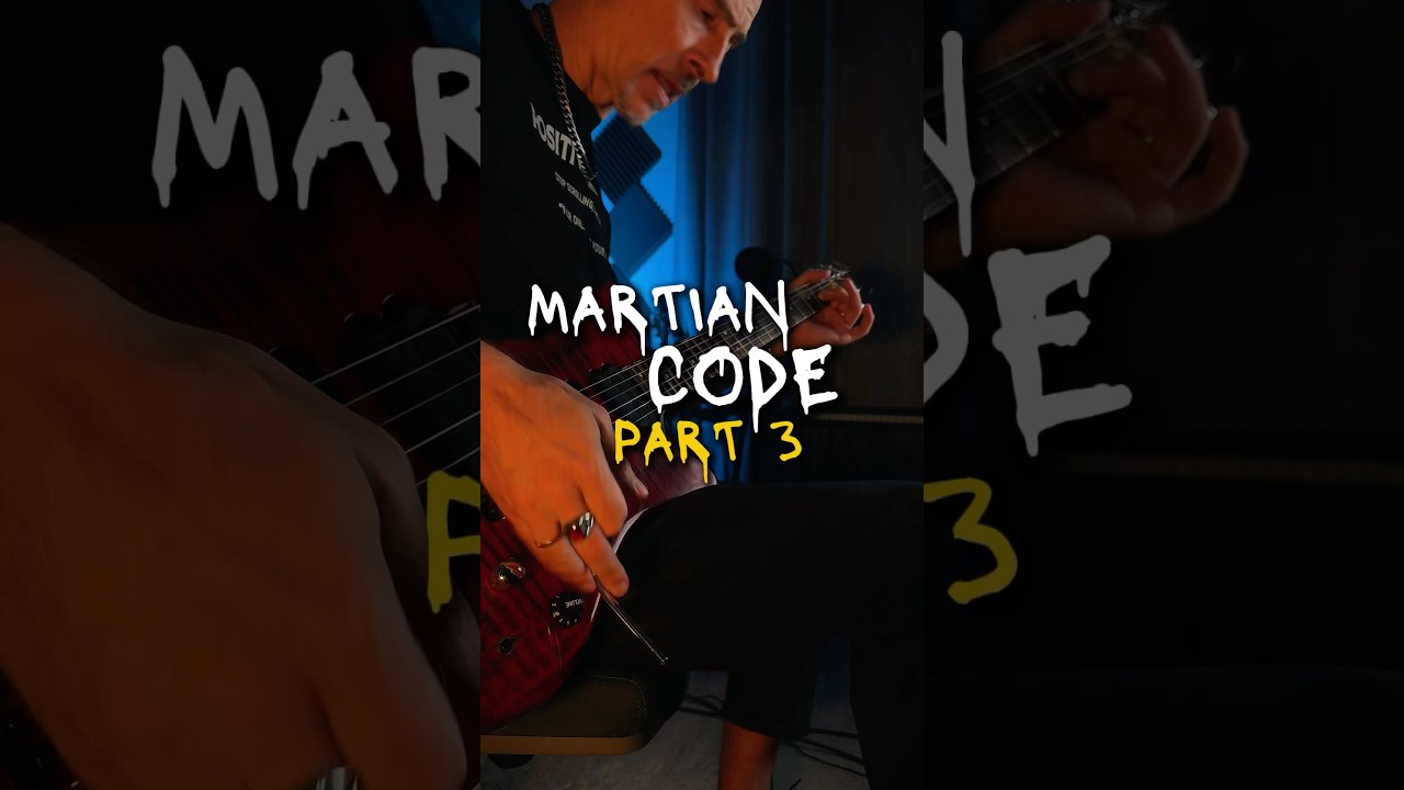 Clean guitar melody with deep vibrato leads to an epic emotional solo