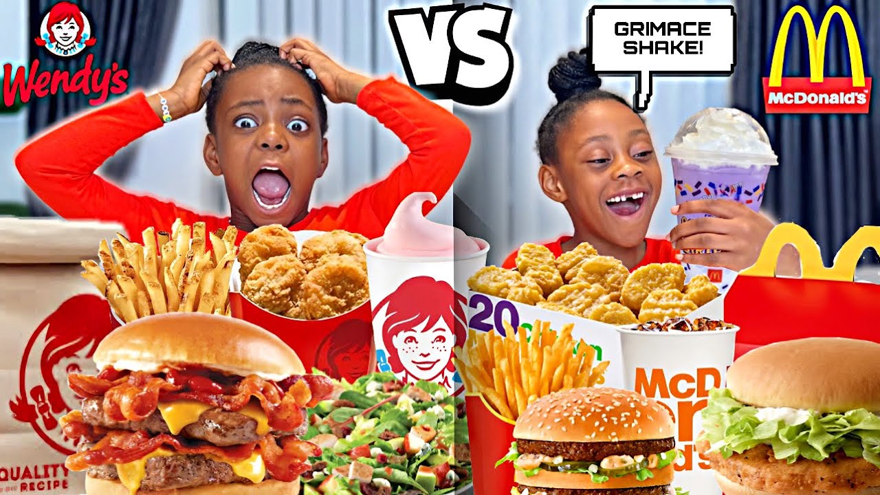 MCDONALD'S VS WENDY'S FOOD Food Challenge!| Sasha&Asher