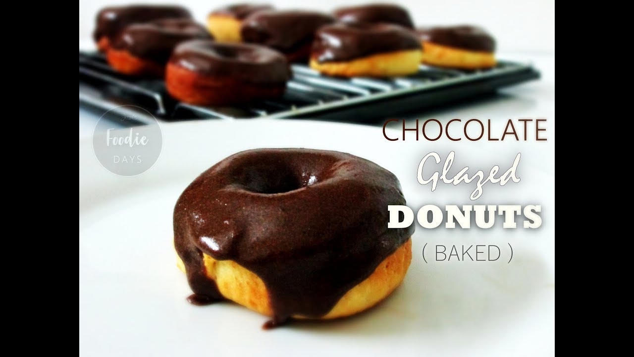 Chocolate Glazed Donuts  | Baked Doughnuts without doughnut pan