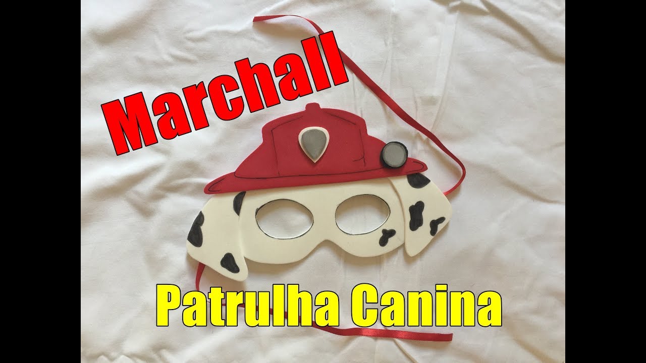 Passo a passo Mascara Marchall Patrulha canina - Carnaval - Art's da Indy