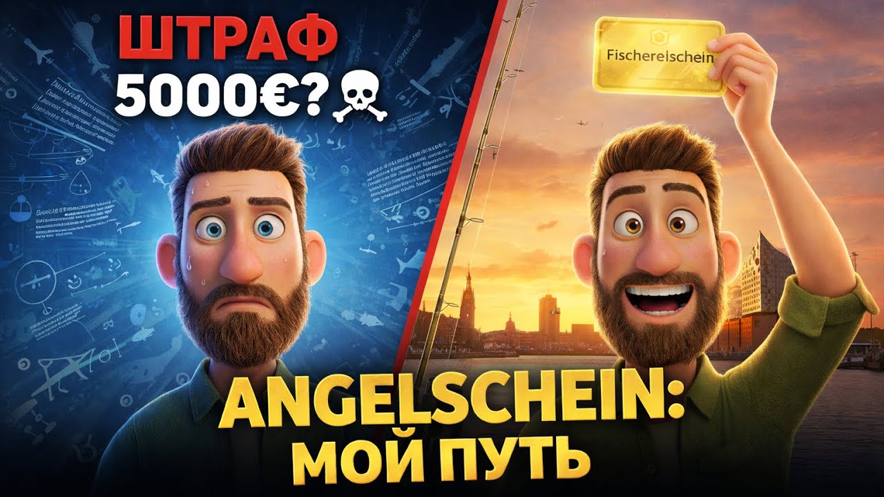 КАК ПОЛУЧИТЬ ANGELSCHEIN И НЕ СОЙТИ С УМА? 🎣 Приключения Андрея в Гамбурге. Серия 1. 