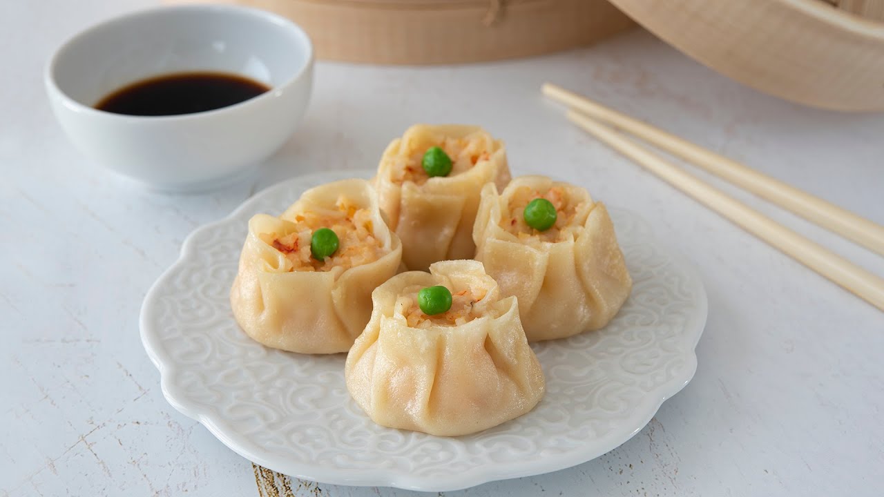 Ravioli di gamberi al vapore - xiao mai (senza carne)
