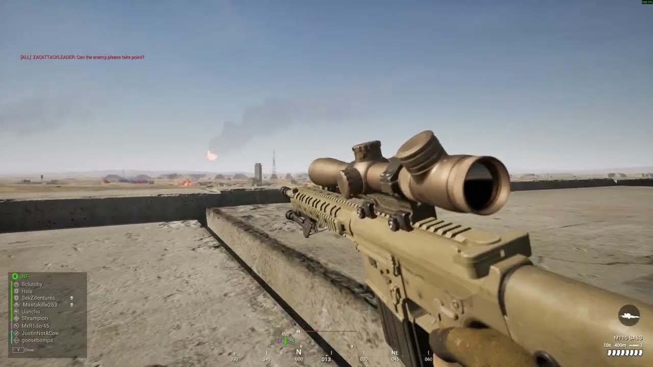 23 K/D sniper on Talil Outskirts (450 meters away) #squadgameplay