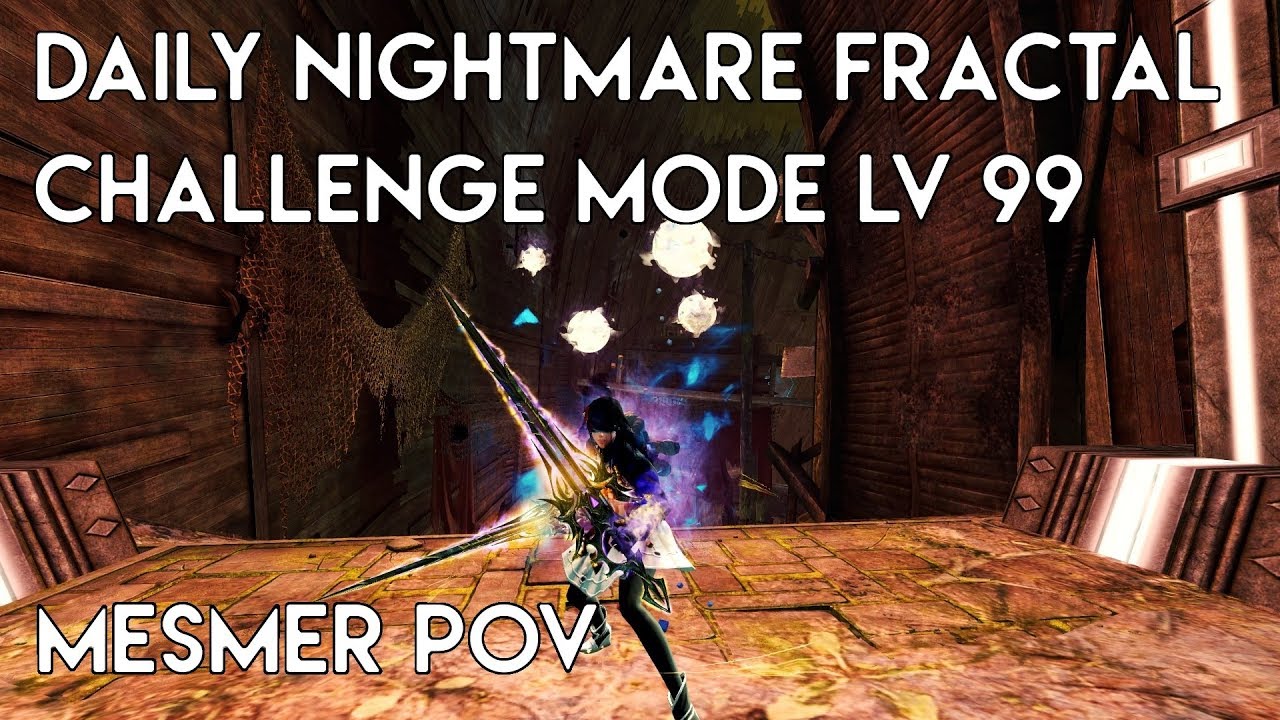Gw2 [qT] Daily Nightmare Fractal(CM 99) | Mesmer PoV