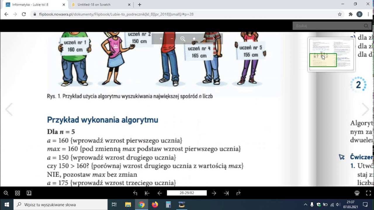 Algorytm wyszukiwania największej liczby ze zbioru n