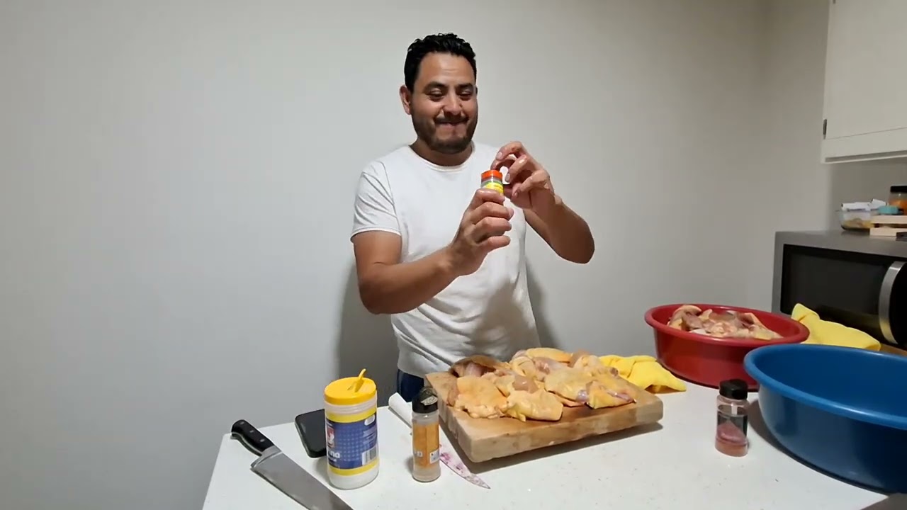 Asi prepare el pollo para asarlo 
