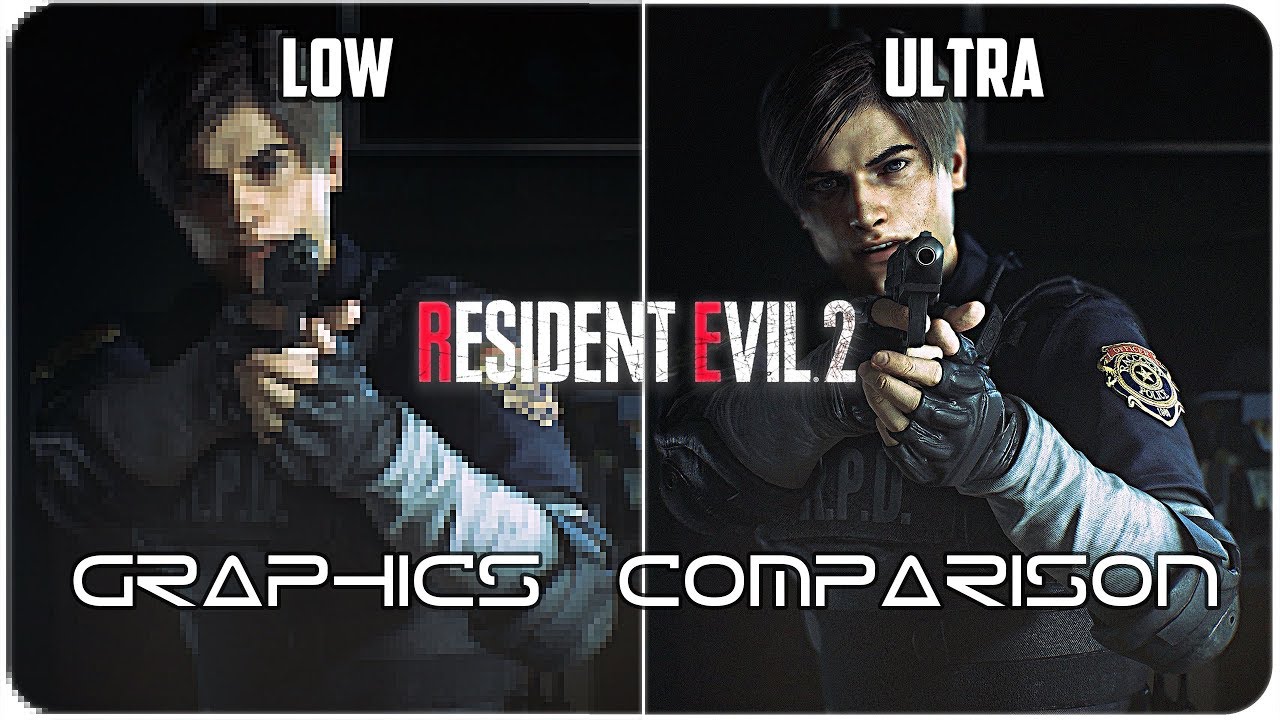 Resident Evil 2 - PC - Low. vs Ultra detailed Graphics Comparison 4K