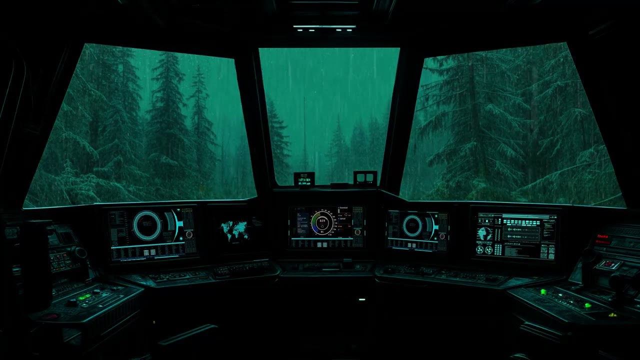 Remote Outpost in Endless Rain | Ideal space for complete concentration and efficient work.