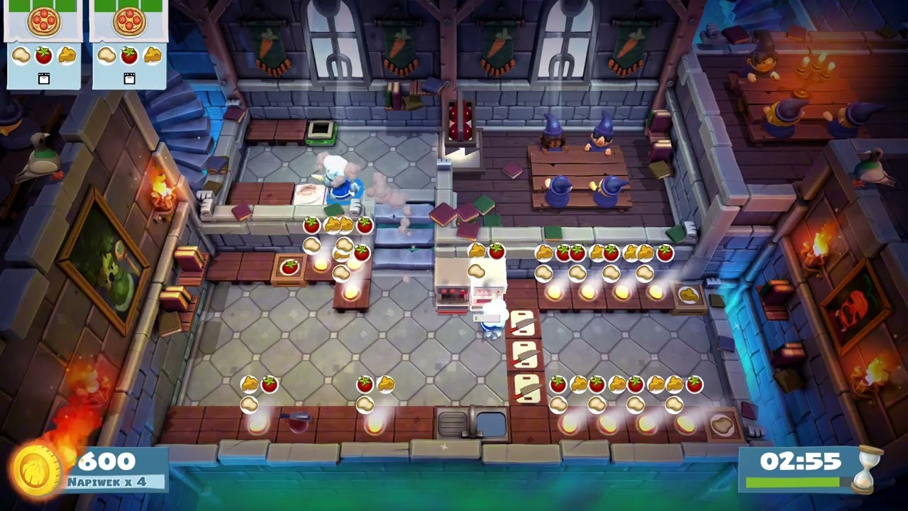 Overcooked! 2 3-1 4 gwiazdki solo Wynik 2392