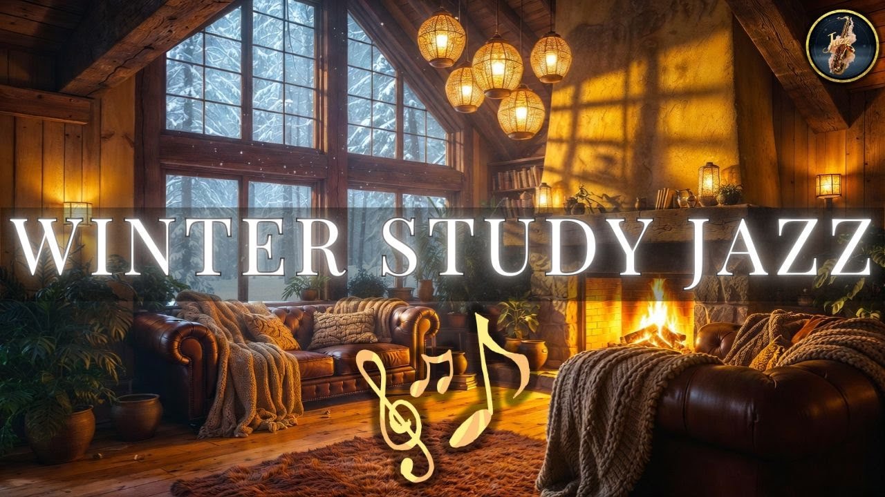 Healing Jazz Piano • Cozy Winter Study & Deep Sleep Music  Relaxing Ambiance