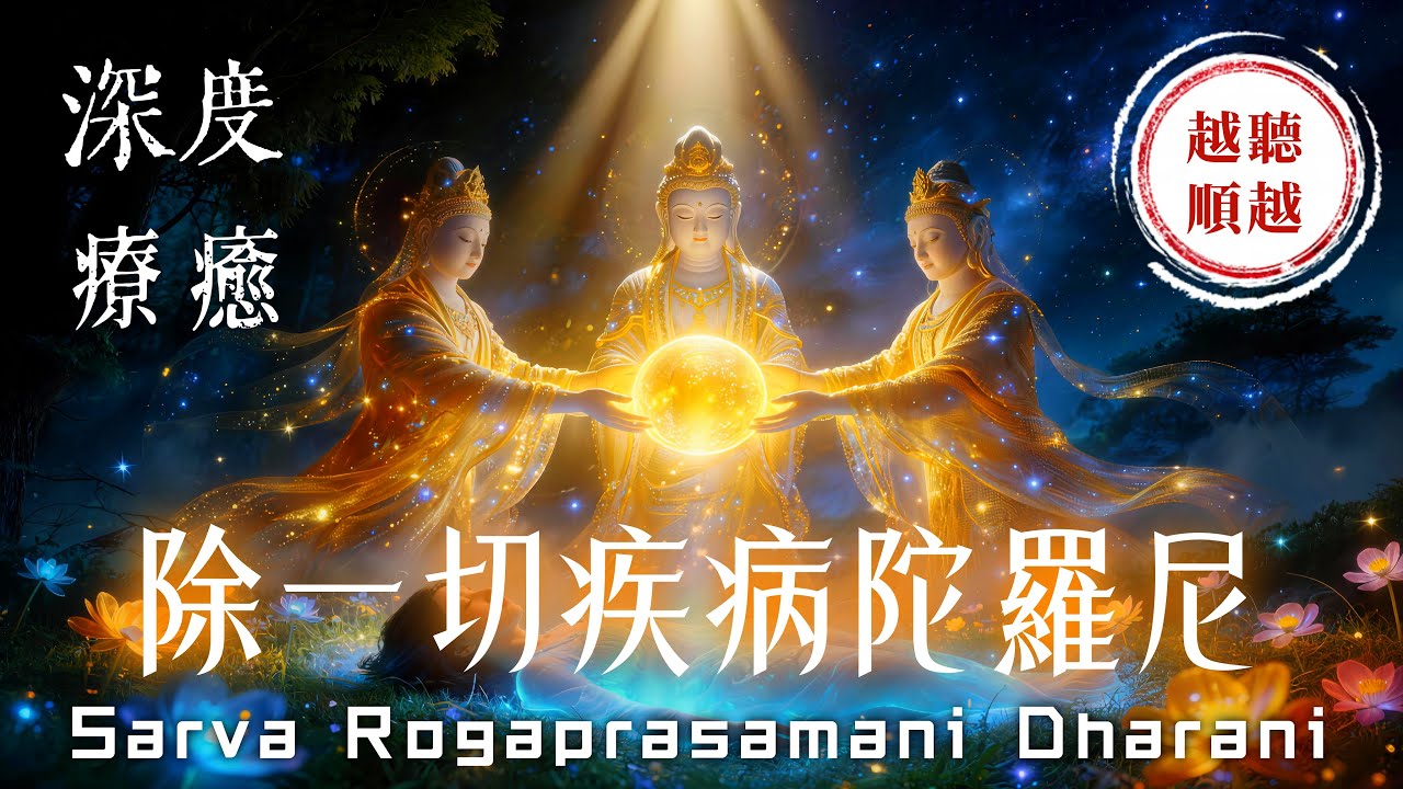 《佛說除一切疾病陀羅尼》深度療癒 3小時｜厄運與業障輕鬆化解，迅速清除體內負面能量｜助您心想事成、事事順利、好運連連、迎接轉運人生｜Sarva Rogaprasamani Dharani