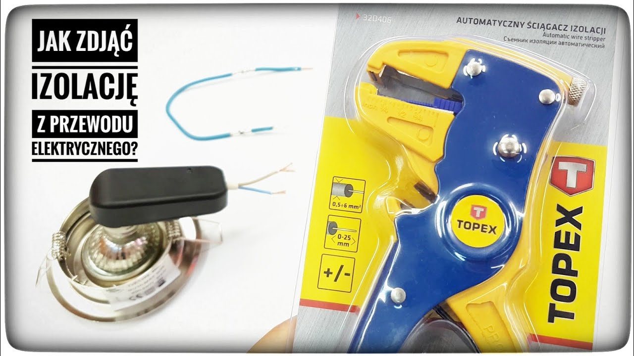Automatyczny ściągacz izolacji z przewod&oacute;w kabli TOPEX 32D406 unboxing test SelGros 19 zł