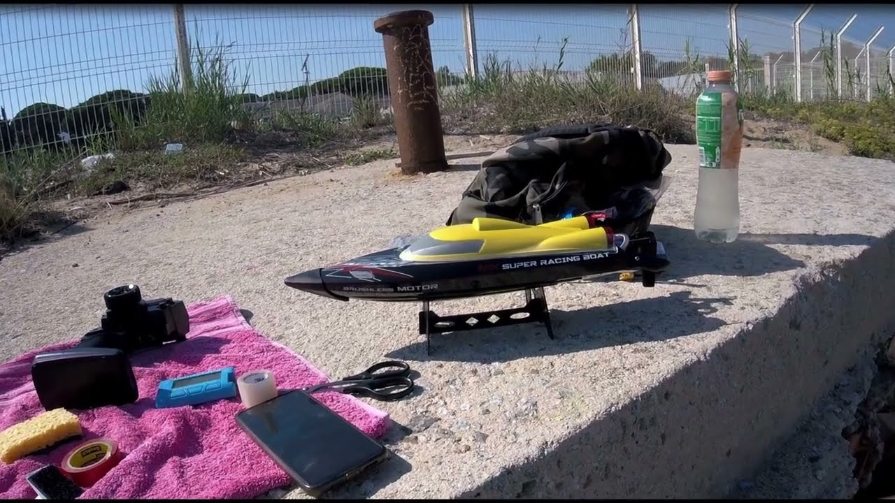WLTOYS WL 916 RTR speed test 57 km/h - 35.42mph  4s 1300mah 100c