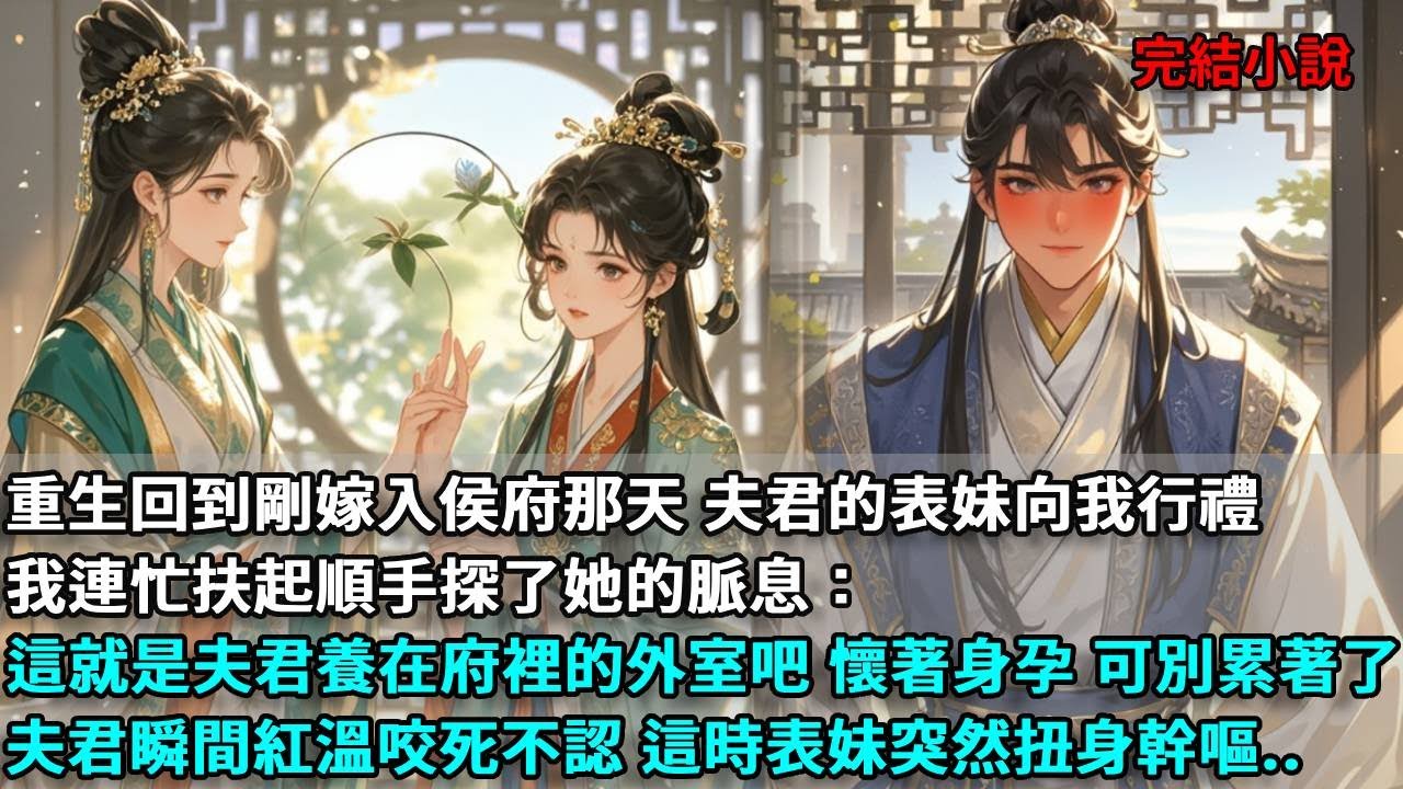 重生回到剛嫁入侯府那天，夫君的表妹給我行禮，我連忙將她扶起順手探了她的脈息：這就是夫君養在府裡的外室吧，懷著身孕，可別累著了，滿堂賓客大驚，夫君瞬間紅溫不承認，一臉委屈的表妹突然扭身幹嘔...#小說