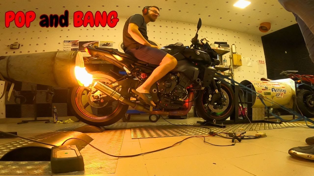 YAMAHA MT-10 POP & BANG - Decat LeoVince sound (DocDyno Croatia)