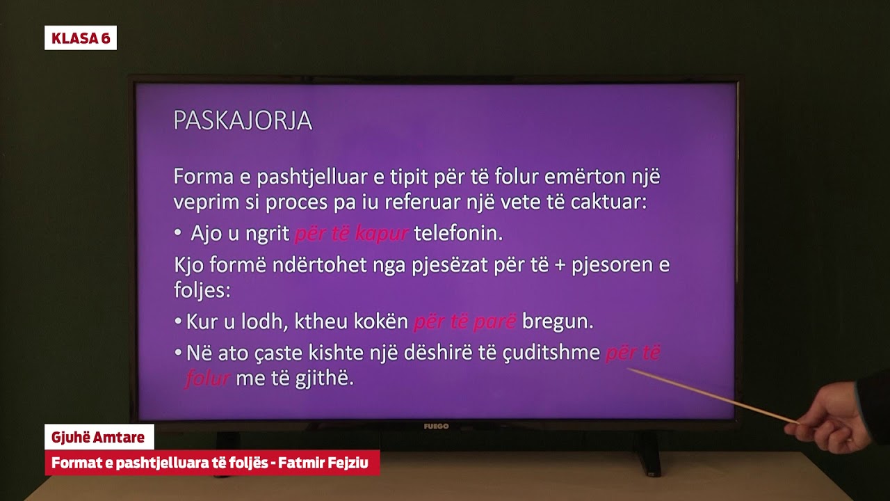 6323 - Gjuhë shqipe - Format e pashtjelluara të foljes
