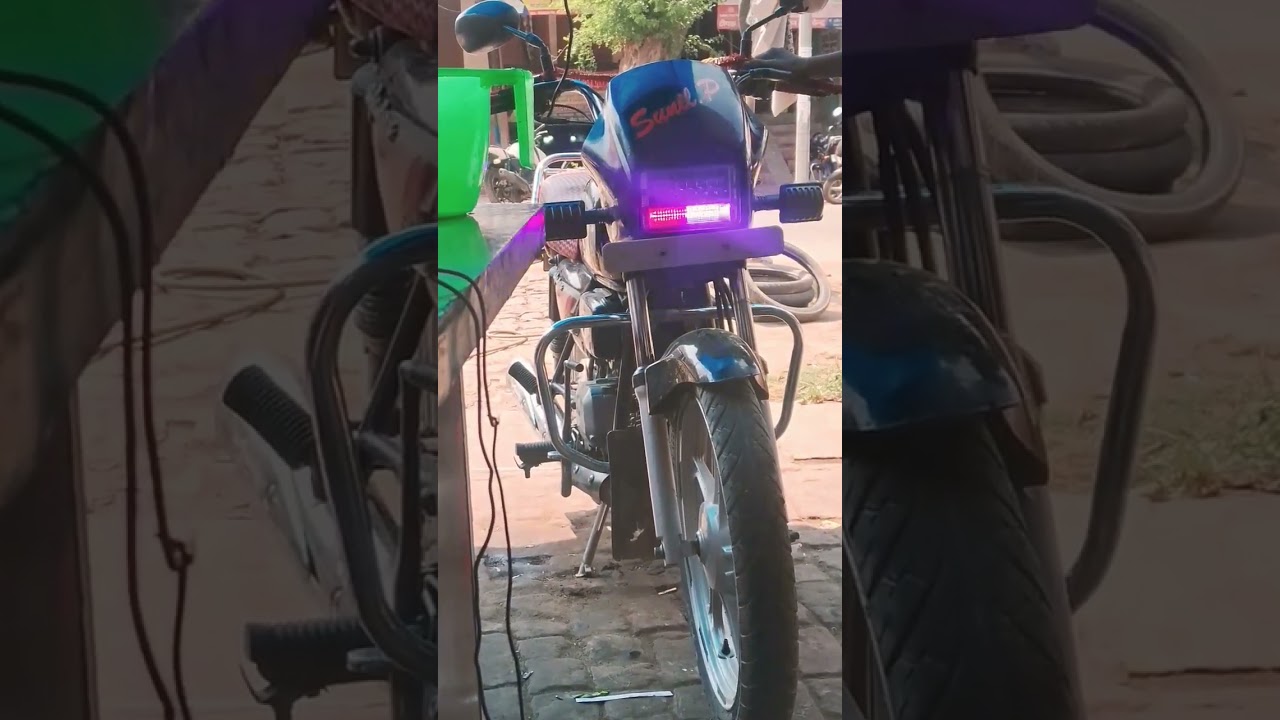 splender bike headlight modified boss light