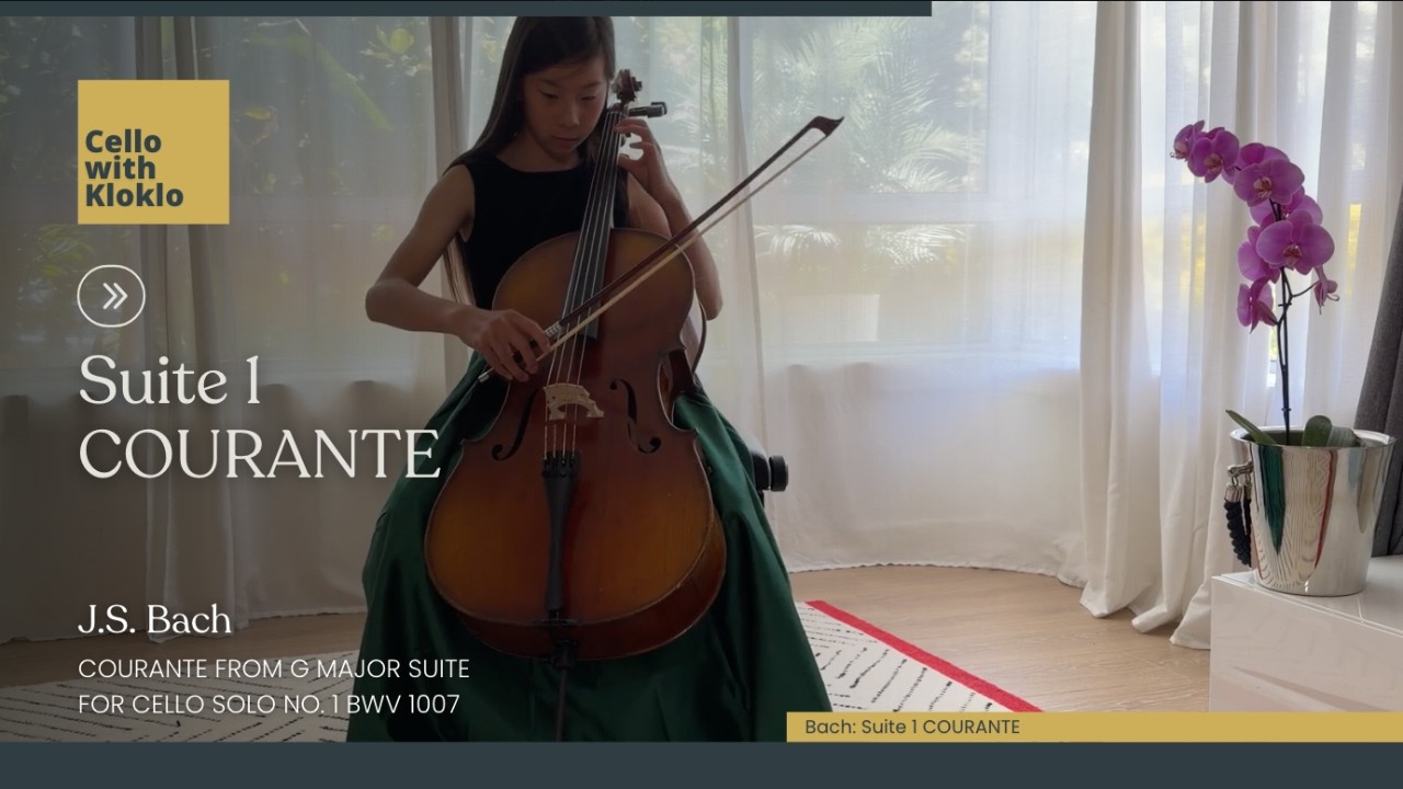 Courante: Bach Cello Suite No. 1 in G major, BWV 1007 MOVEMENTS iv. | Cello Solo  ⁨@iamkloklo⁩