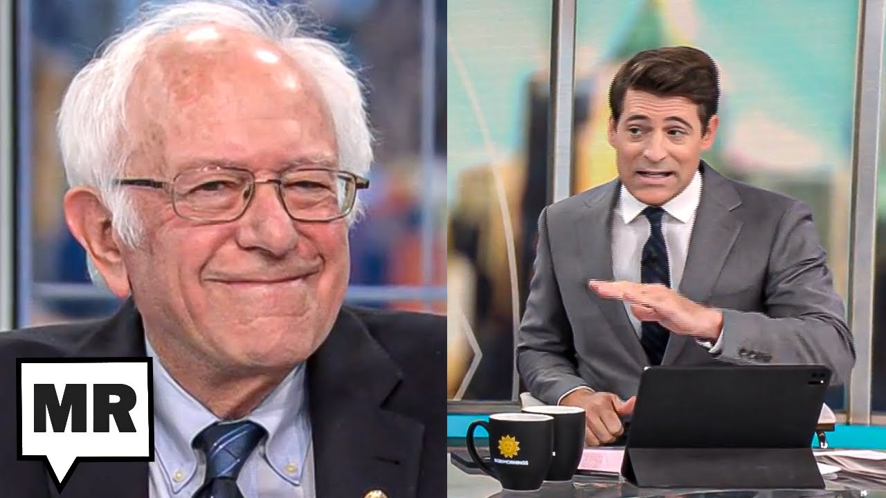 Bernie Tries Not To Laugh As CBS Anchor Mocks GOP's Ridiculous Platform