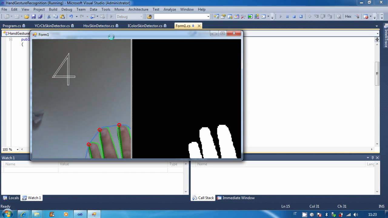 Emgu CV Hand Gestures Recognition Advanced Tutorial