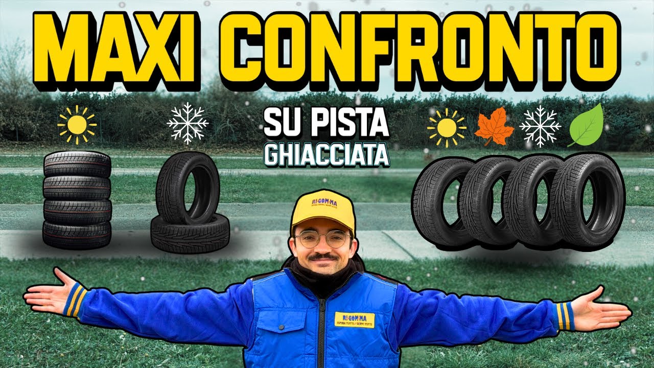 MAXI CONFRONTO su PISTA GHIACCIATA: Gomme 4 Stagioni vs Invernali vs Estive: chi vince?
