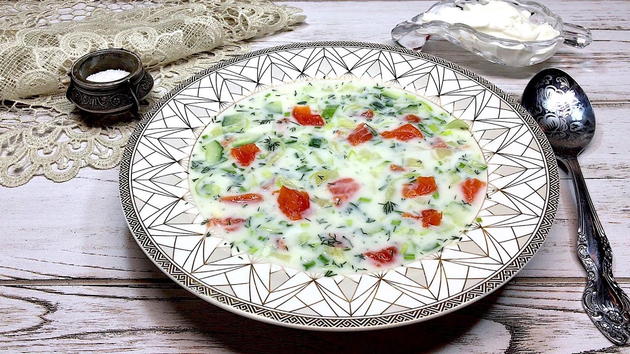 Оригинальный и вкусный вариант окрошки- окрошка  с семгой