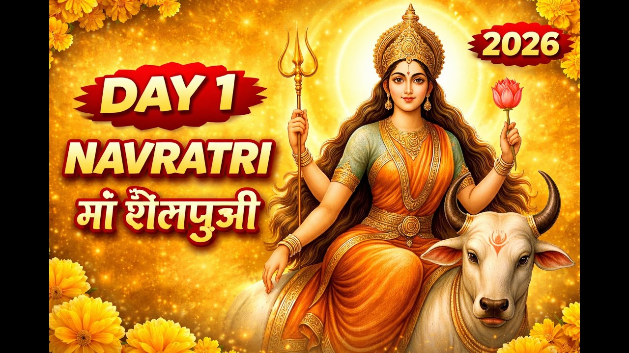 Day 1 Navratri Aarti | Maa Shailputri | ॐ देवी शैलपुत्र्यै नमः | Full Aarti & Bhajan 2026