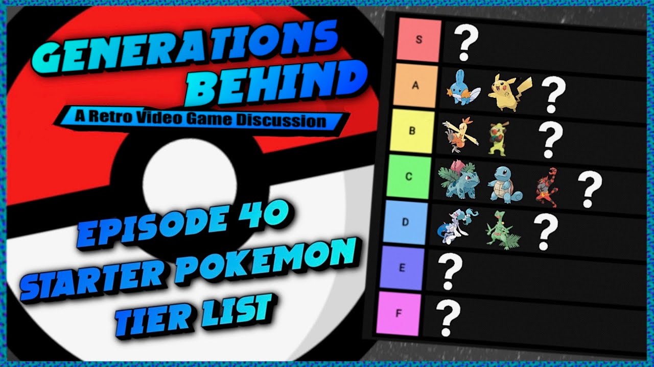 Pokémon Starter Tier List - Generations Behind, Episode 40