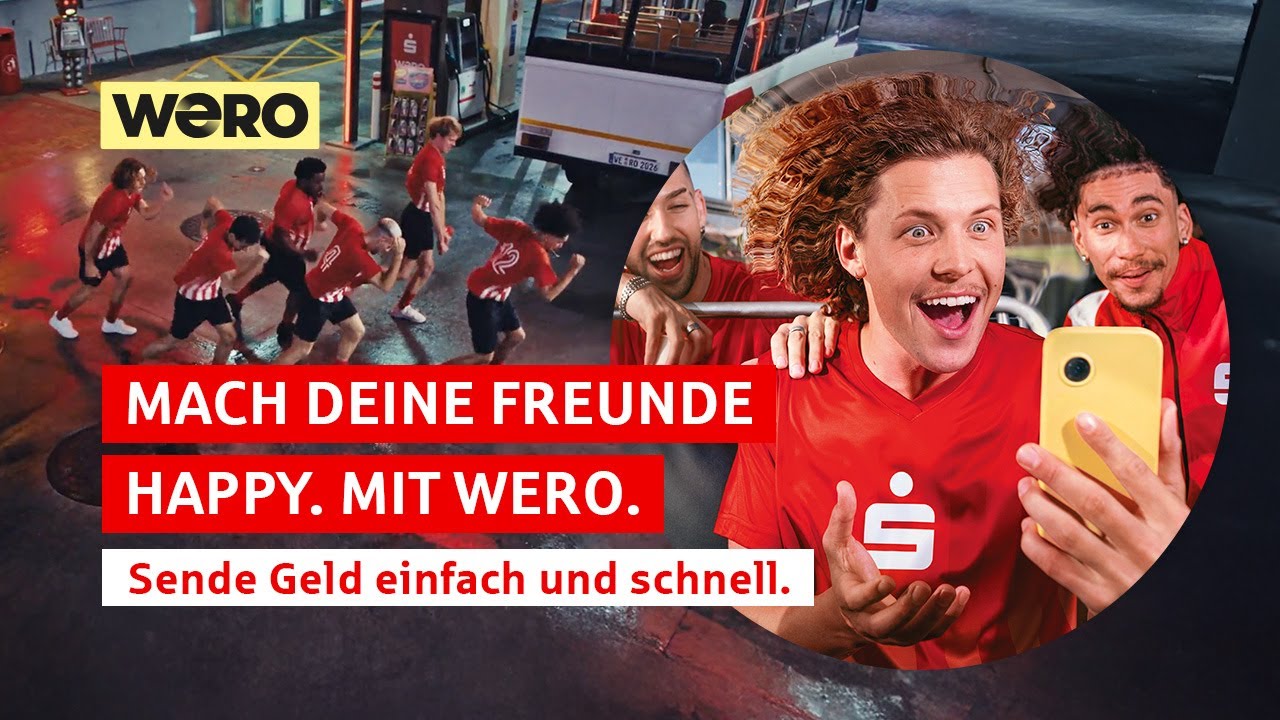 Mach deine Freunde Happy. Mit Wero - Sende Geld einfach und schnell.
