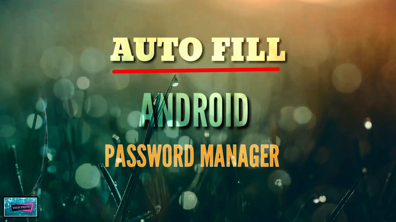 Android password manager - Mobile security | Auto fill | Tech Tricks