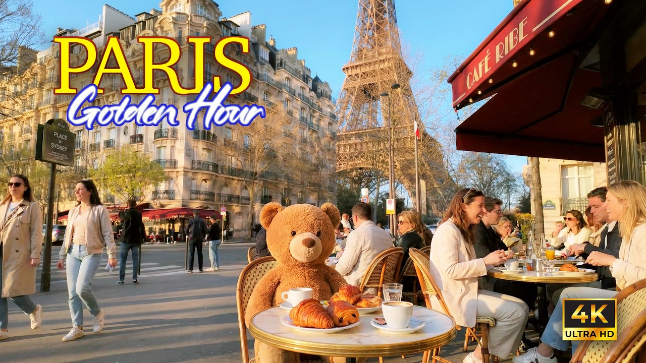 Golden Hour at the Eiffel Tower 🇫🇷☀️ | A Magical Evening in Paris (4K)☀️