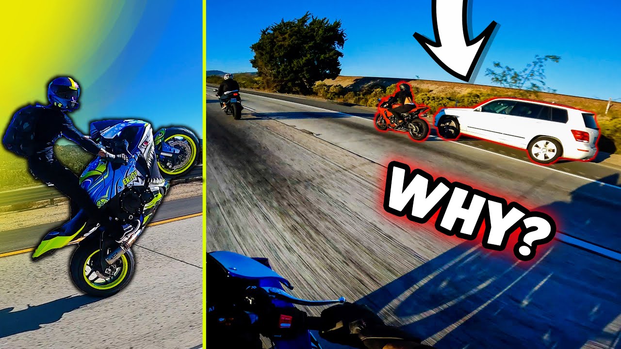 Driver almost HIT biker during a group ride!
