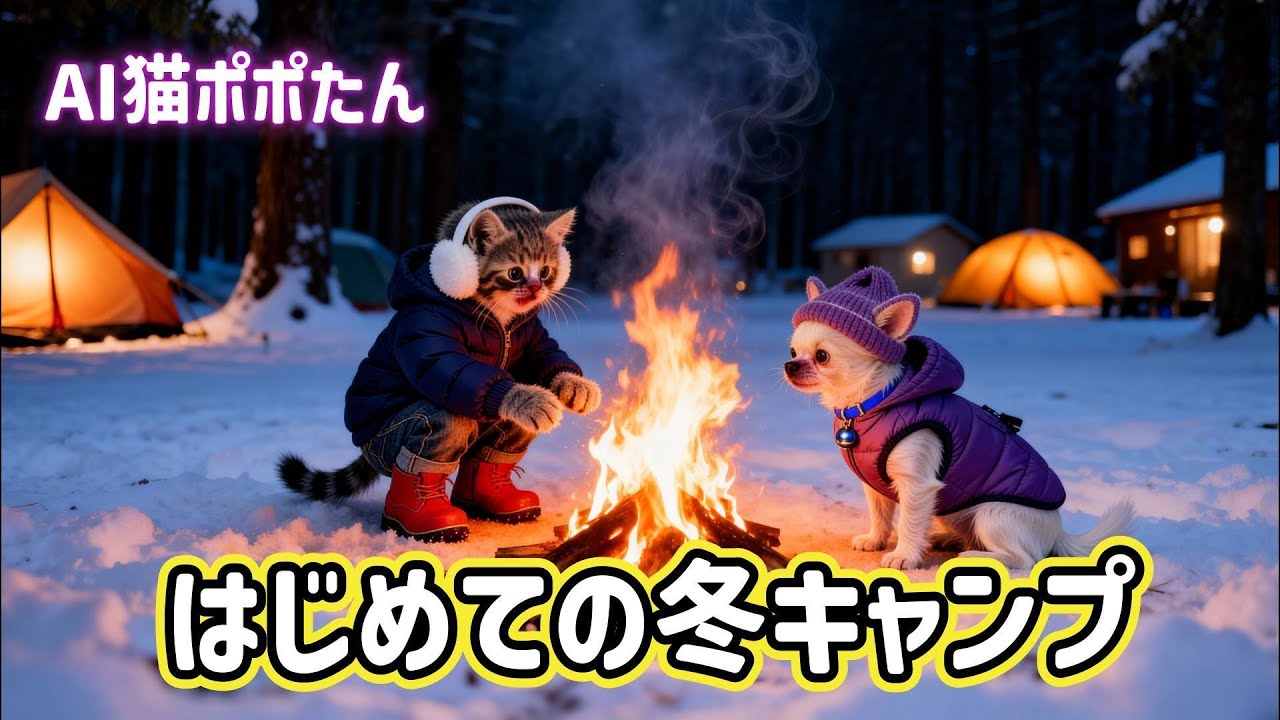 AI猫ポポたん はじめての冬キャンプ