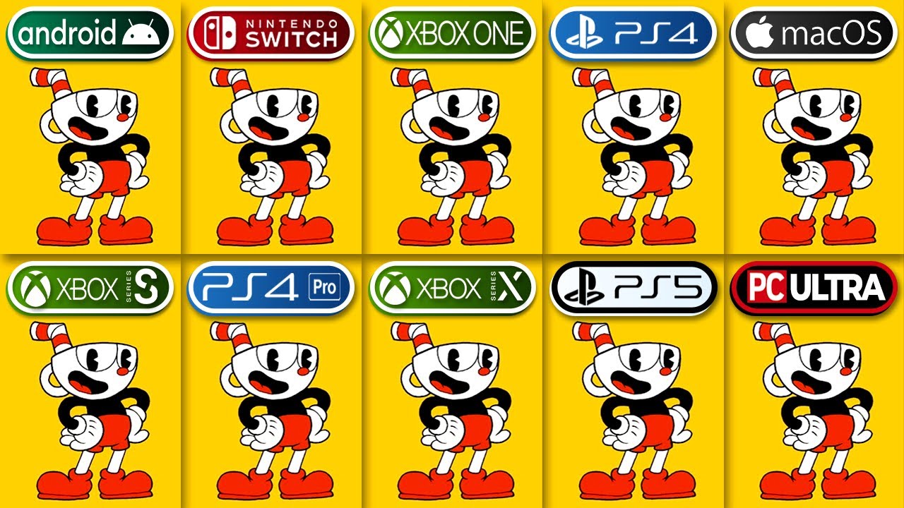 Cuphead in All Consoles | Graphics Comparison (Side by Side) 4K