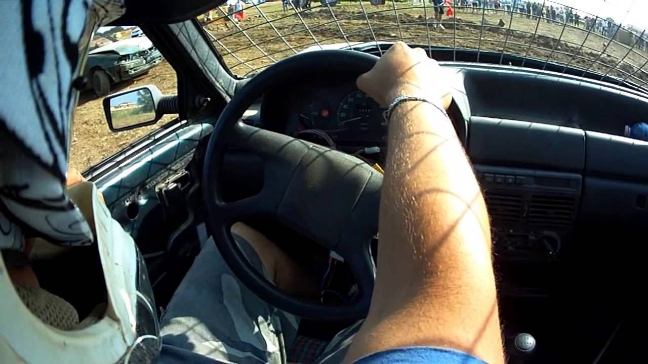 Demolition Derby villareggia 2013 Fiat Uno camera on board HD