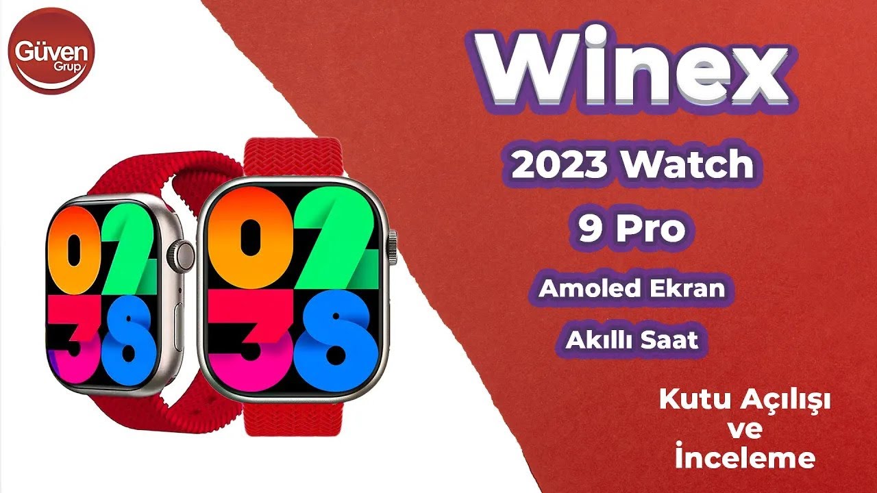 Winex 2023 Watch 9 Pro Amoled Ekran Android İos Uyumlu Akıllı Saat | Kutu Açılışı ve İnceleme