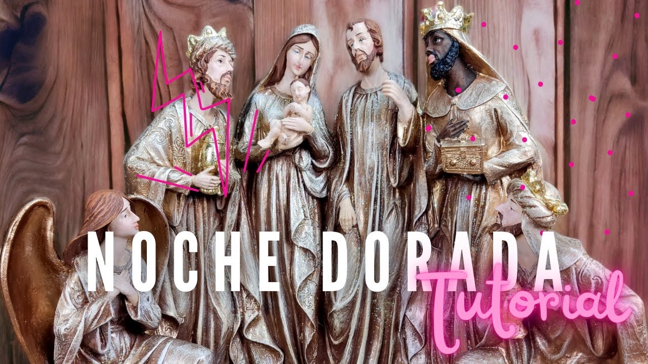 Hermoso Nacimiento, técnica Noche Dorada.