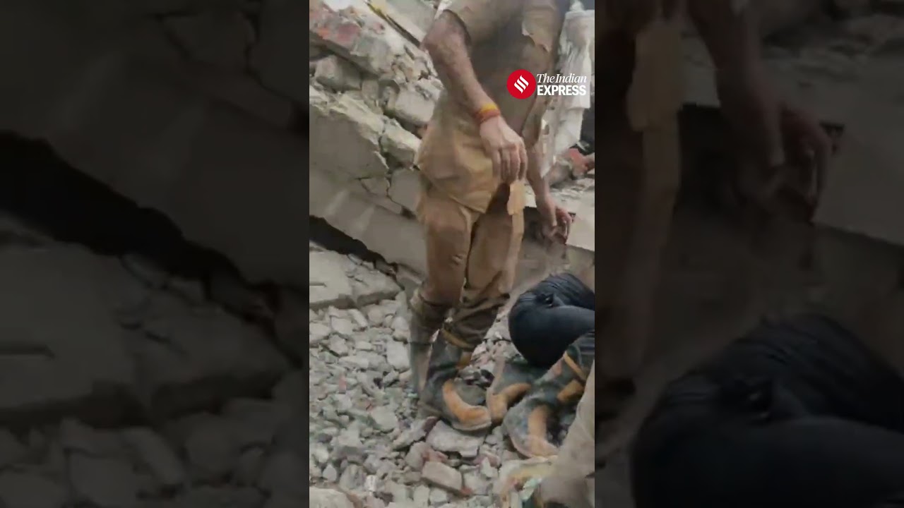 Under-Construction Multi-Storey Building Collapses in Delhi's Rohini area.