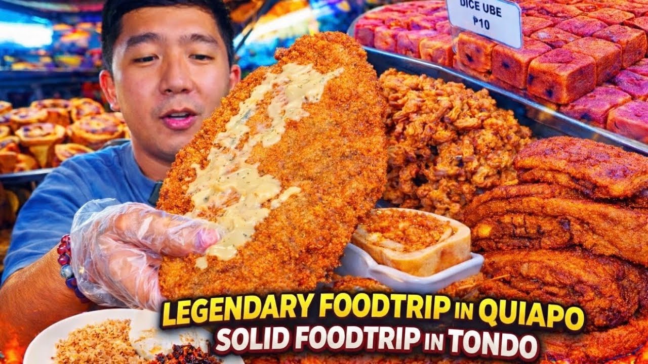 ₱15 Pares Soup with Rice! 😱 Diced Hopia Quiapo, ₱135 Double Giant Chicken Fillet | KAFOODTRIP