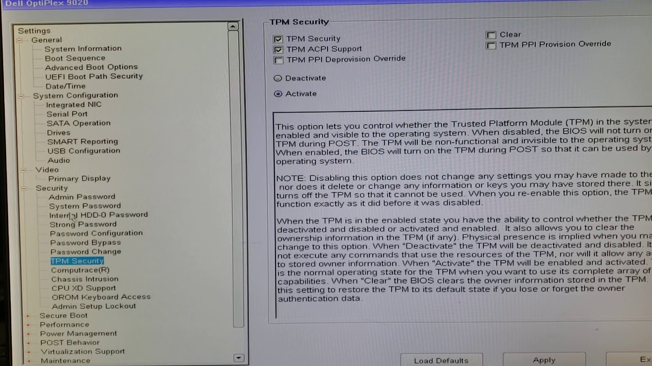 Dell Optiplex 9020 Bios Settings