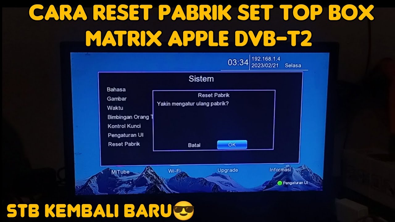 Cara Reset Pabrik Set Top Box Matrix Apple Merah