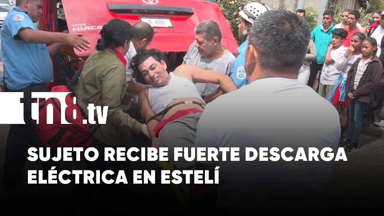Fuerte descarga eléctrica deja a un joven en estado delicado en Estelí
