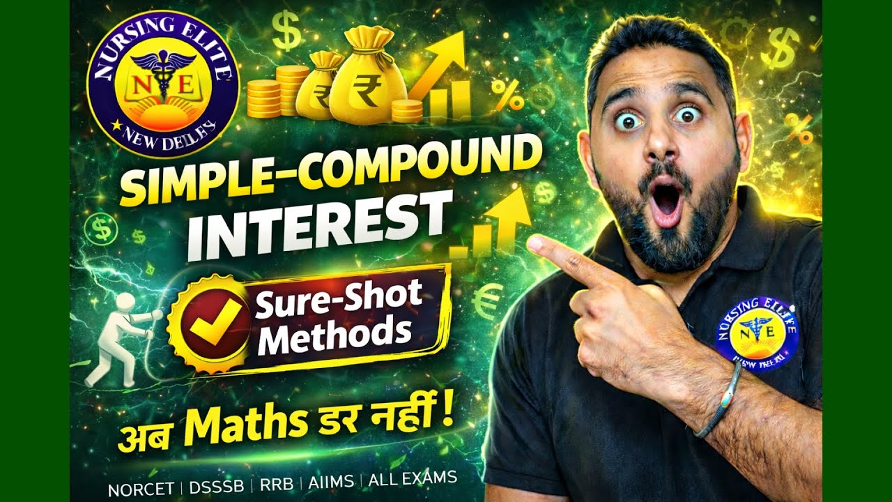 NURSING ELITE – सुदर्शन MATH TRICKS LIVE SERIES 1006 By #Dhanrajsirelite #nursingelite #norcet10