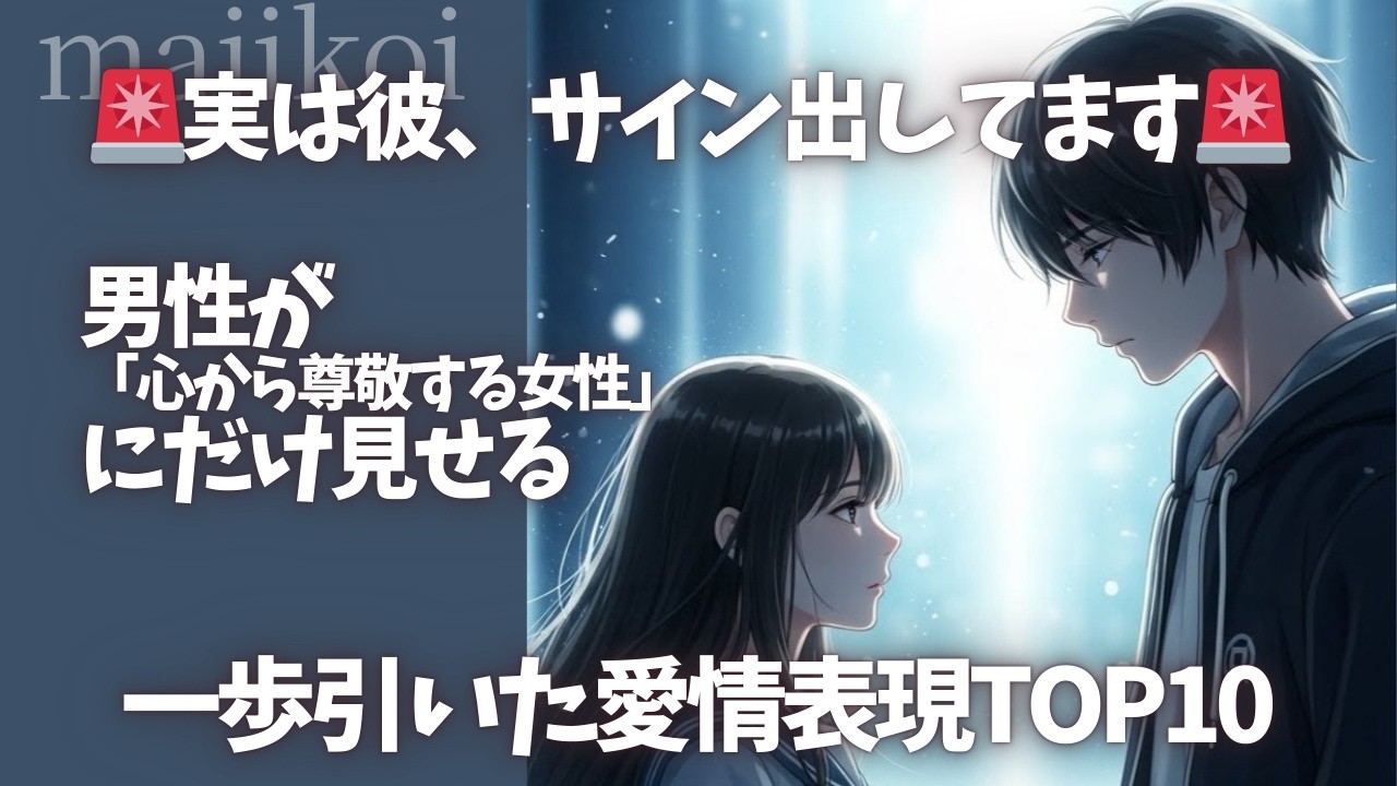 🚨実は彼、サイン出してます🚨 男性が「心から尊敬する女性」にだけ見せる、一歩引いた愛情表現TOP10『通常動画版』