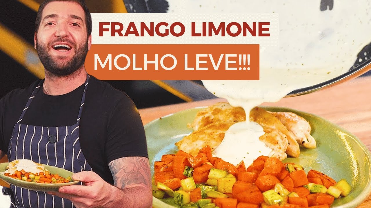 RECEITA DE FRANGO FÁCIL - 🍋 Molho Limone com legumes, pronto em 15 minutos!!!