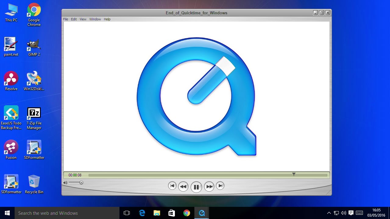 The End of QuickTime for Windows